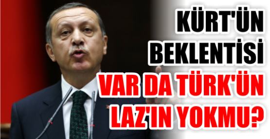 KÜRT'ÜN BEKLENTİSİ  VAR DA TÜRK'ÜN LAZ'IN YOKMU?