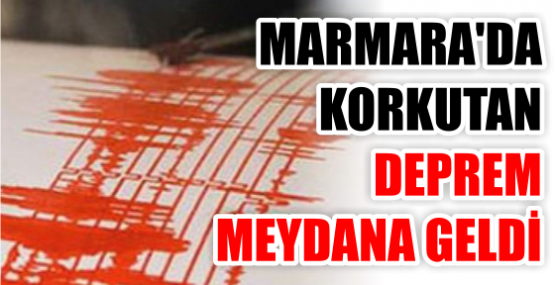 MARMARA'DA KORKUTAN  DEPREM MEYDANA GELDİ