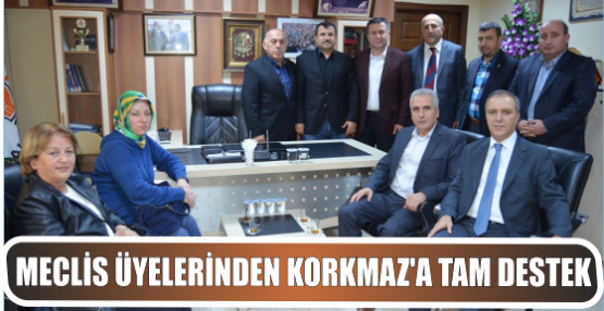 Meclis üyelerinden Korkmaz’a  Tam destek