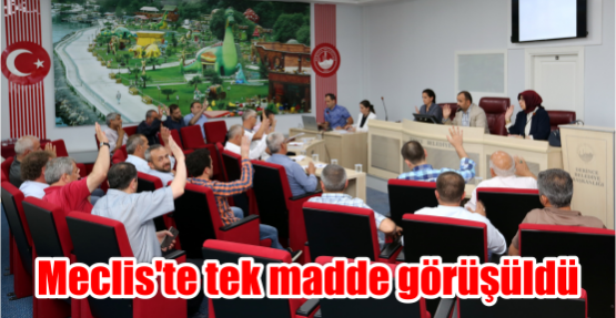 Meclis’te tek madde görüşüldü