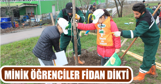 MİNİK ÖĞRENCİLER FİDAN DİKTİ