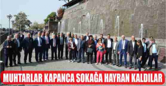 MUHTARLAR KAPANCA SOKAĞA HAYRAN KALDILAR