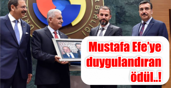 Mustafa Efe’ye duygulandıran ödül