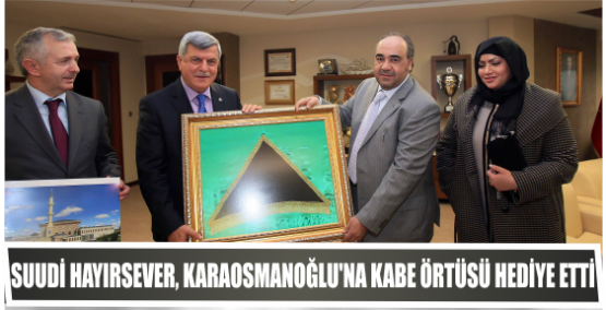 Suudi hayırsever, Başkan’a Kabe örtüsü hediye etti