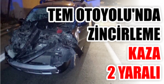 TEM otoyolunda zincirleme kaza: 2 yaralı