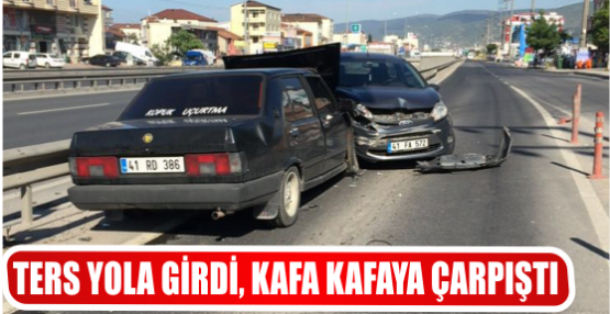 TERS YOLA GİRDİ, KAFA KAFAYA ÇARPIŞTI