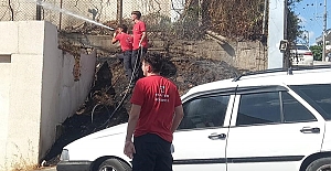 ELEKTRİK DİREĞİNDE KISA DEVRE YANGINA...