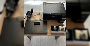 İŞ YERİNDEN LAPTOP, YAZICI VE SAAT...