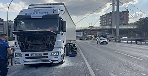 SEYİR HALİNDEKİ TIRDA YANGIN KORKUSU