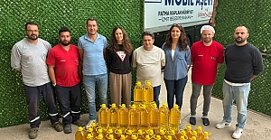 335 Litre Yağ Aşevi’ne Teslim Edildi