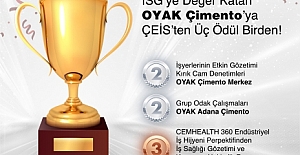 İSG’ye Değer Katan OYAK Çimento’ya  ÇEİS’ten Üç Ödül Birden
