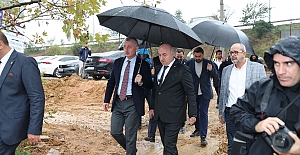 Başkan Büyükakın'dan Sağanak Yağış Altında Denetim
