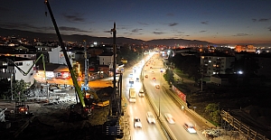 Başiskele Kavşak Projesinde Işıklar...