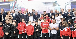 DEV TESİSİN TEMELİNİ BAKAN OSMAN AŞKIN BAK ATTI