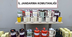 PİYASA DEĞERİ YÜKSEK ÜNLÜ MARKAYA AİT 100 TERMOS ELE GEÇİRİLDİ