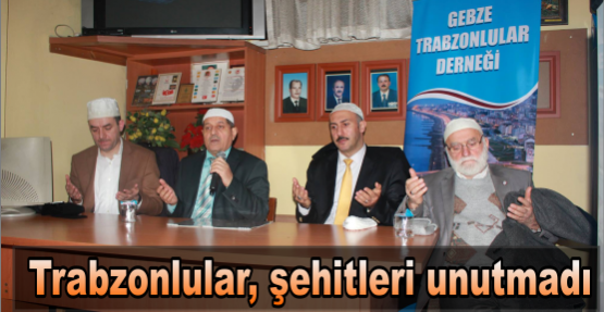 Trabzonlular, şehitleri unutmadı