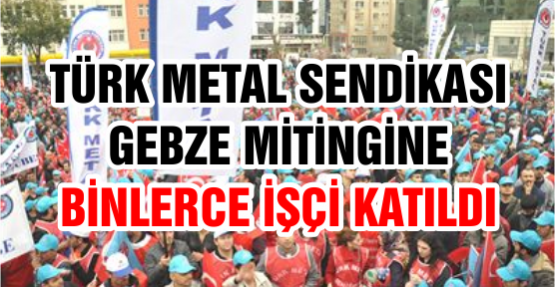 Türk Metal Sendikası Gebze Mitingine Binlerce İşçi Katıldı