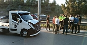E-5'TE ÇEKİCİNİN ÇARPTIĞI YAYANIN İKİ BACAĞI DA KIRILDI