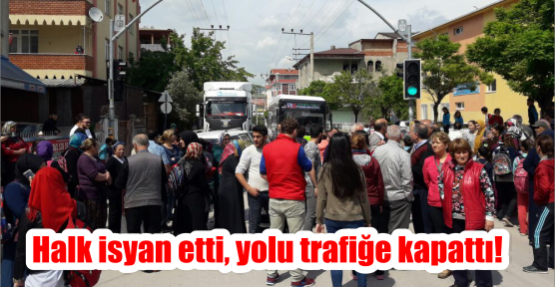 Halk isyan etti ,trafiği yola kapattı! 