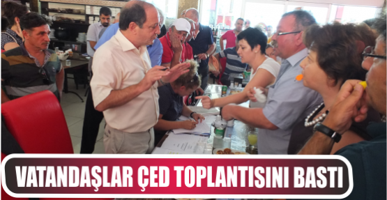 VATANDAŞLAR ÇED TOPLANTISINI BASTI