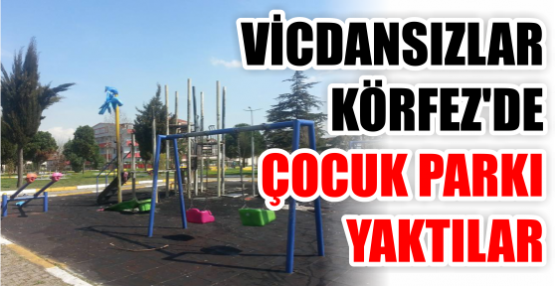 VİCDANSIZLAR KÖRFEZ'DE ÇOCUK PARKI YAKTILAR